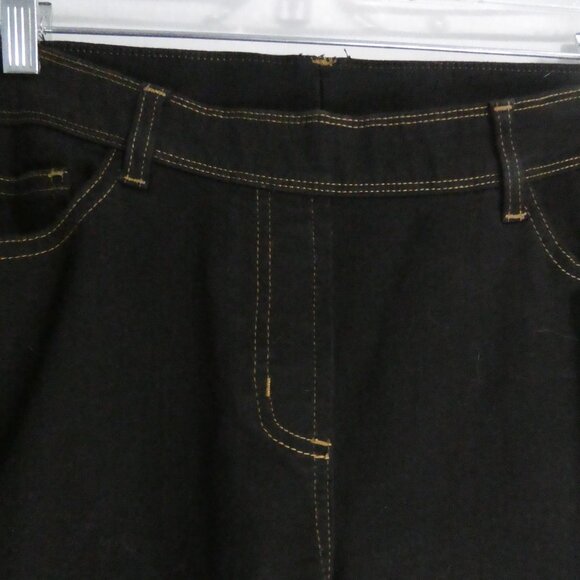 ALIA | size 12 | Black Denim With Contrasting Front and Back Stitching | NWOT - Picture 3 of 16